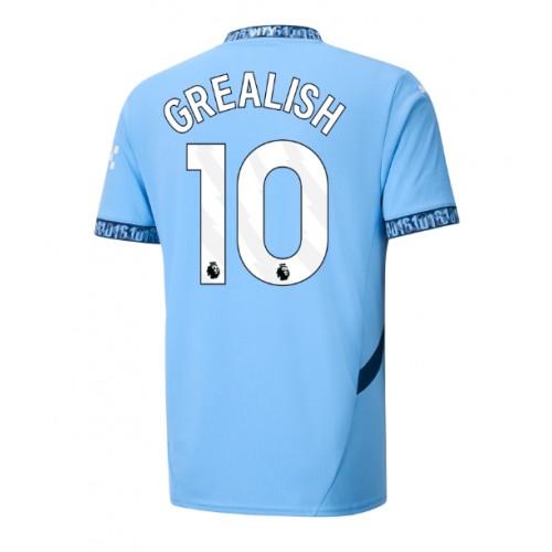 Moški Nogometni dresi Manchester City Jack Grealish #10 Domači 2024-25 Kratek Rokav